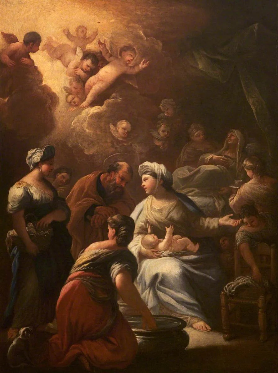 Födelsen av Jungfru Maria - Luca Giordano