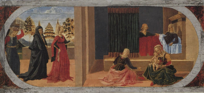 Födelsen av Jungfrun - Pietro Perugino