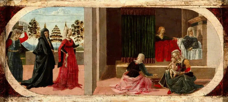 Födelsen av Jungfrun - Pietro Perugino