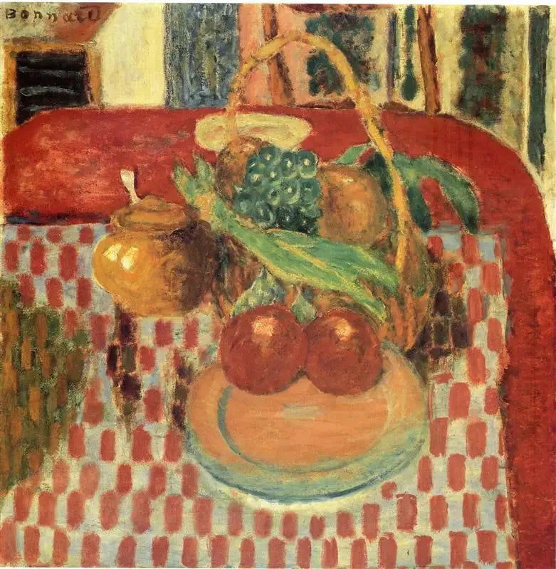 Rutig duk - Pierre Bonnard