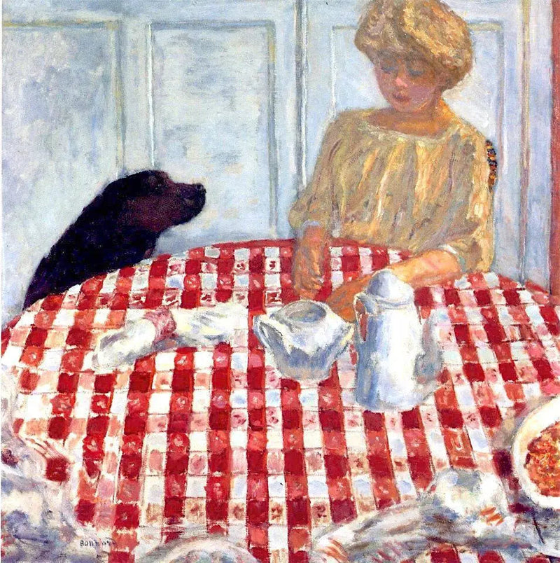 Rutig duk - Pierre Bonnard
