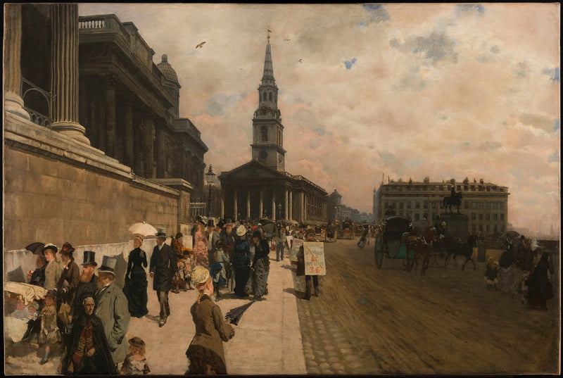 National Gallery och Saint Martin-kyrkan (London) - Giuseppe De Nittis