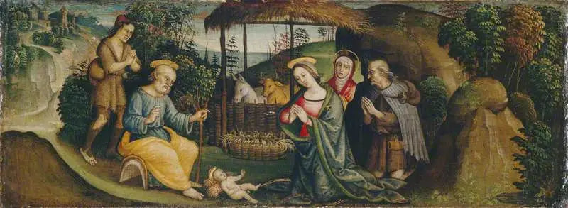 Födelsen med heliga Birgitta - Pietro Perugino