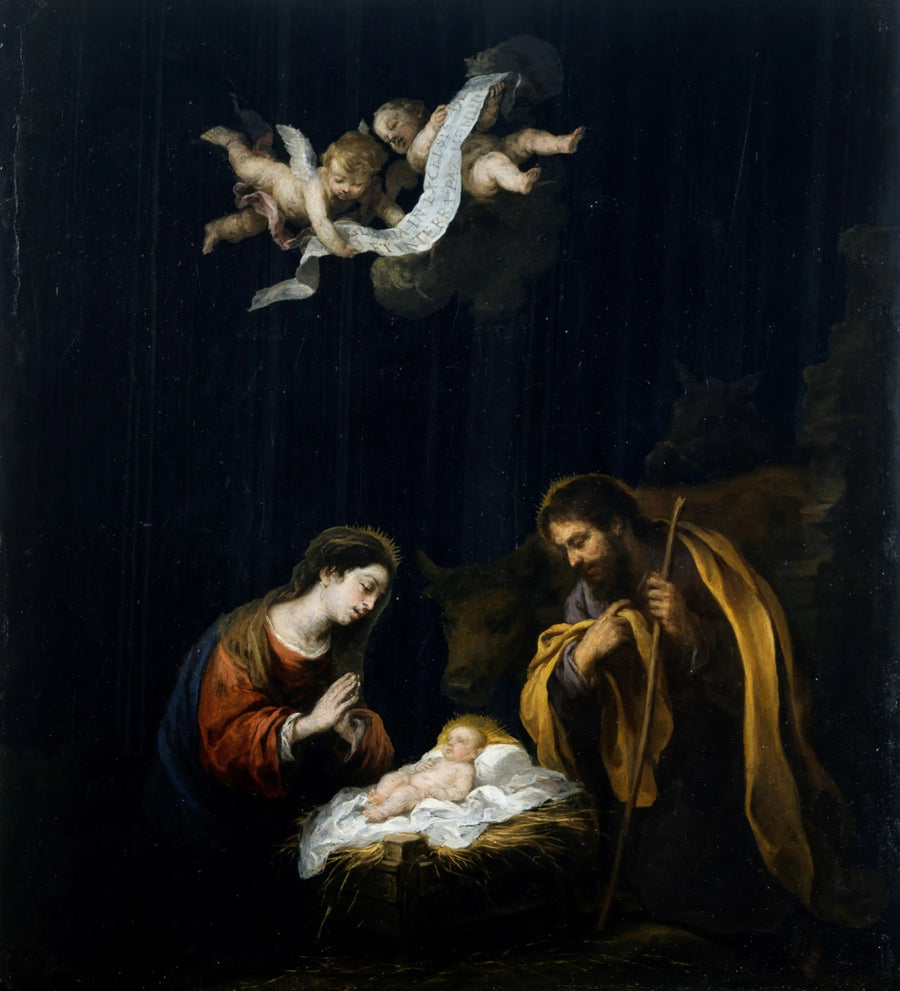 Födelse scen - Bartolomé Esteban Murillo