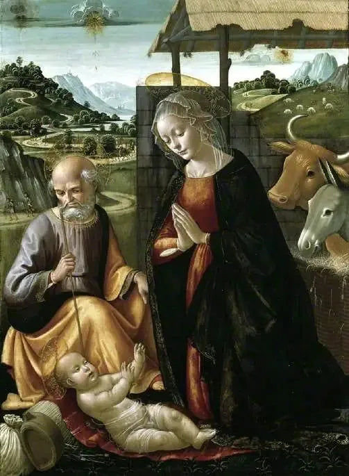 födelsen - Domenico Ghirlandaio
