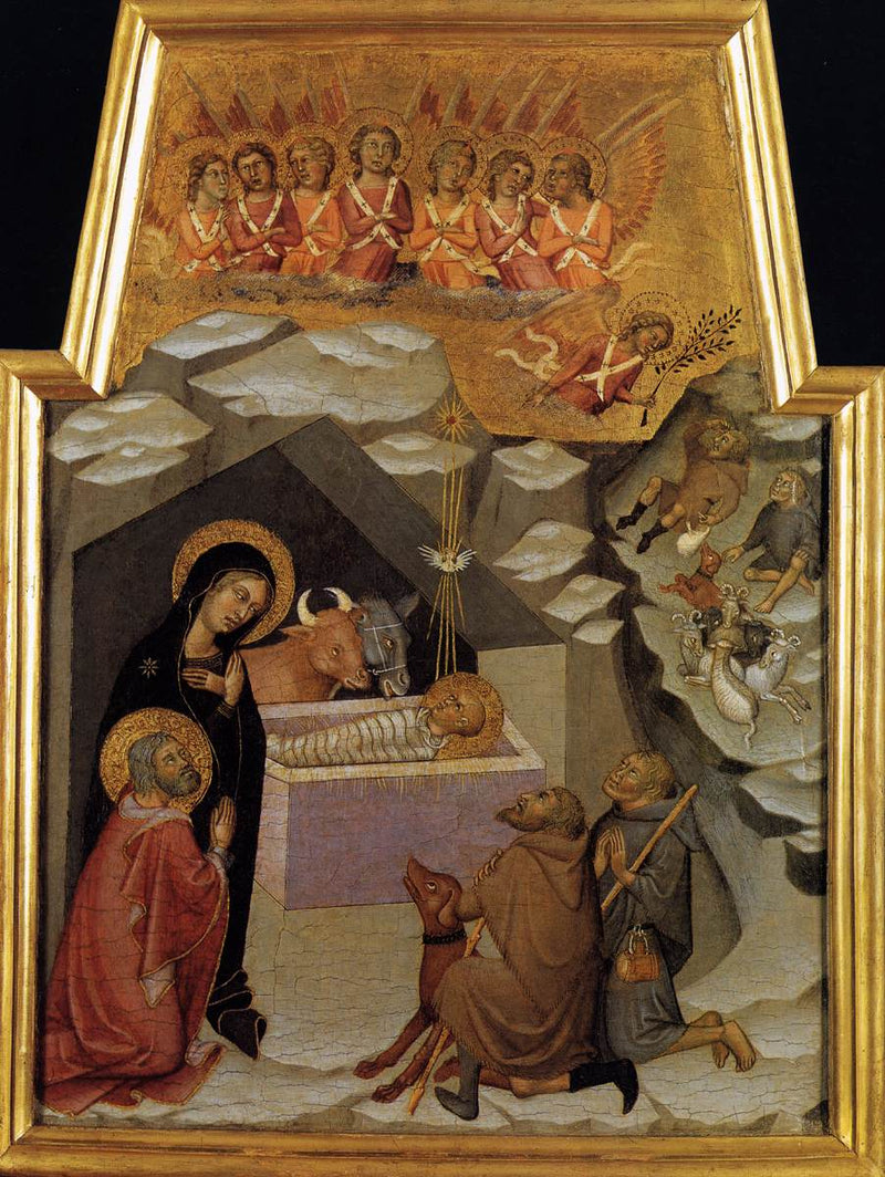 Födelsen och Herdarnas tillbedjan - Bartolo di Fredi