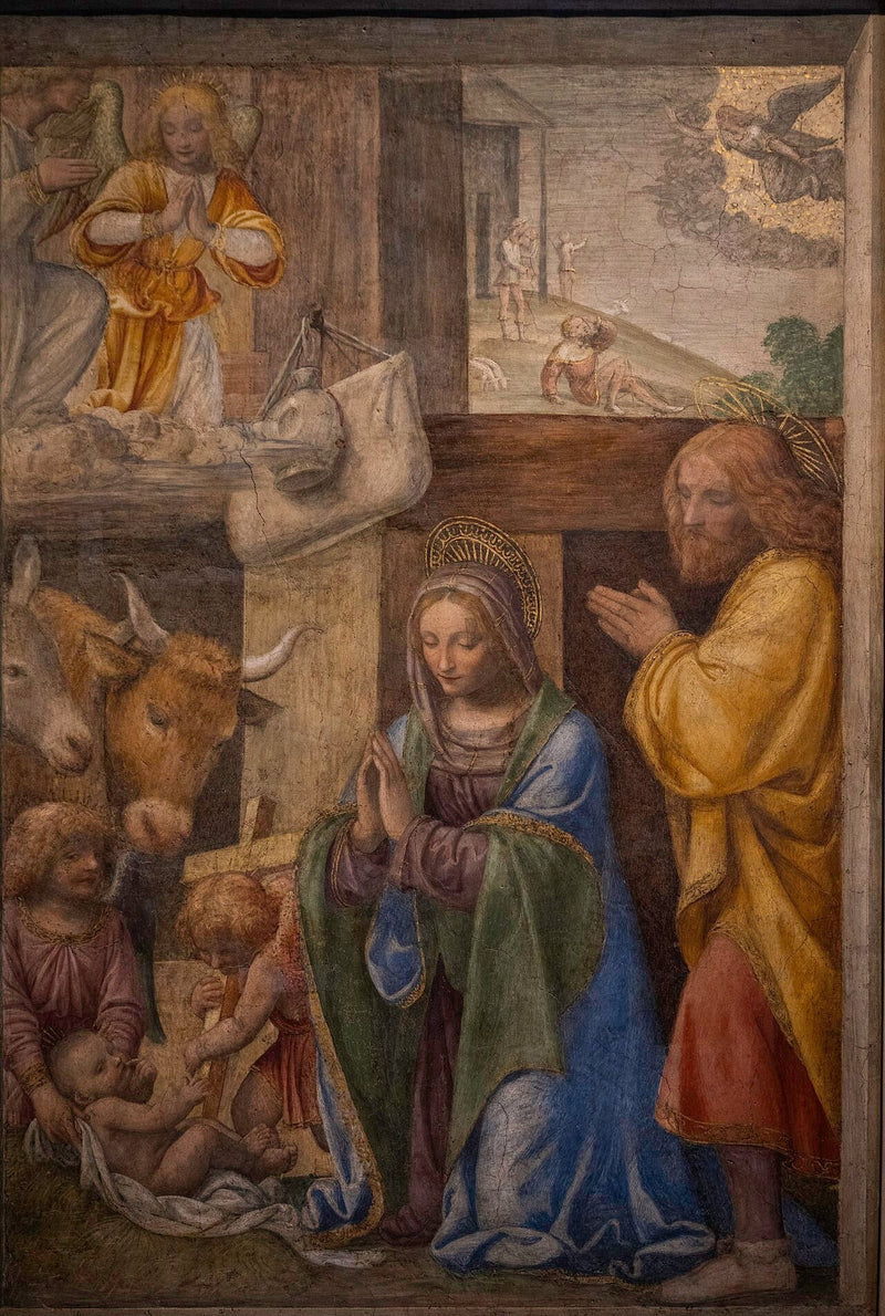 Födelse och Herrens tillkännagivande för herdarna - Bernardino Luini