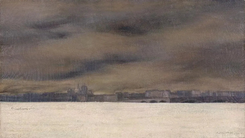 Den frusna Neva - Félix Vallotton
