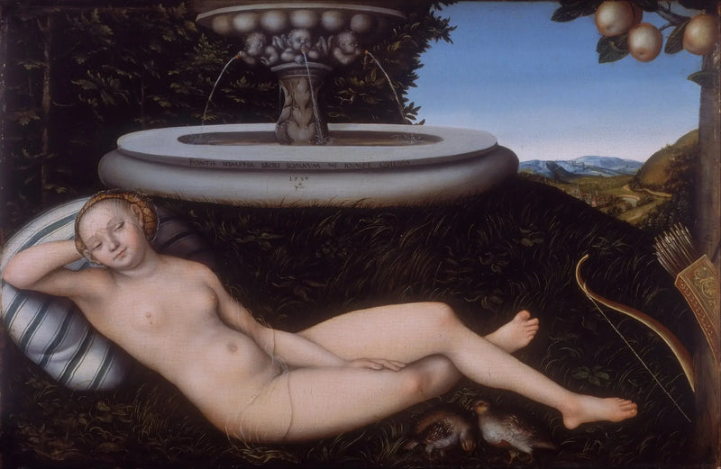 Nymfen vid fontänen - Lucas Cranach den äldre