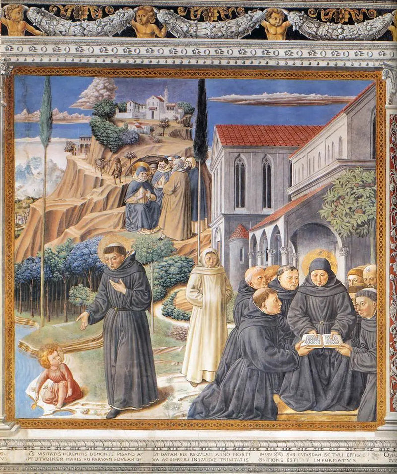 Parabeln om Den Heliga Treenigheten (scen 12, södra väggen) - Benozzo Gozzoli