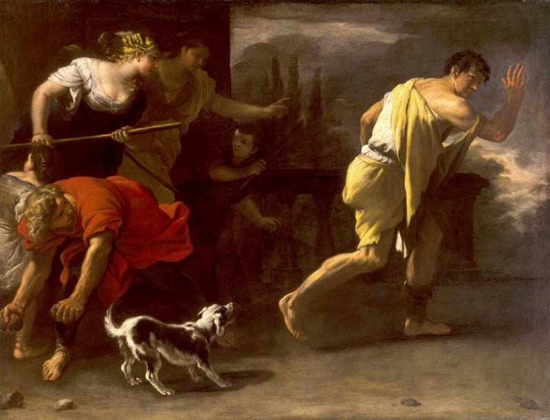 Den barmhärtige sonens liknelse: utstött av sina gamla följeslagare - Luca Giordano