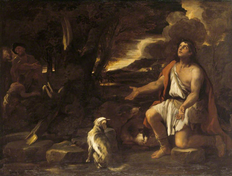 Den barmhärtige sonens liknelse: Den ångerfulla grisbonden - Luca Giordano