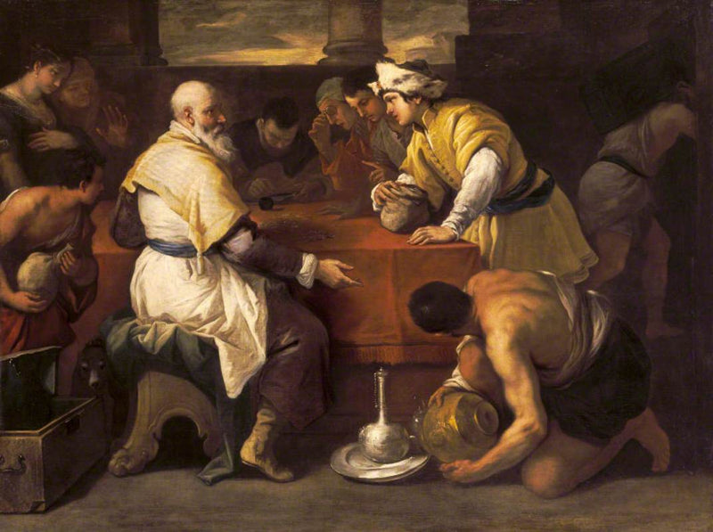 Den barmhärtige sonens liknelse: att ta emot sin del - Luca Giordano