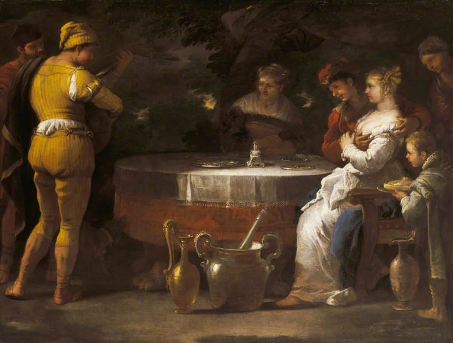 Den barmhärtige sonens liknelse: ett stormigt liv - Luca Giordano