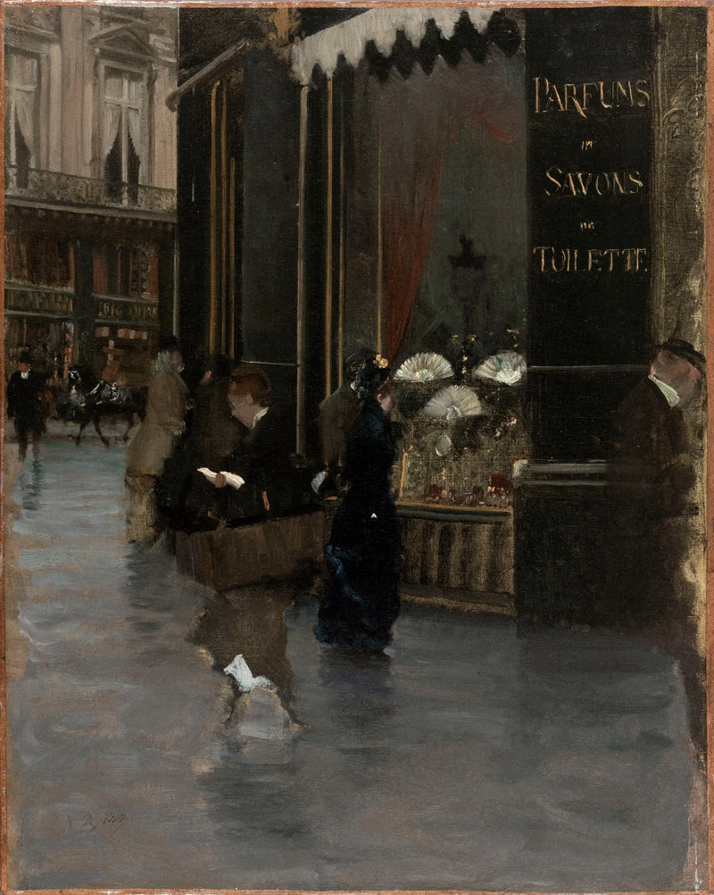Violet parfymbutik, i hörnet av Boulevard des Capucines och Scribe-gatan - Giuseppe De Nittis