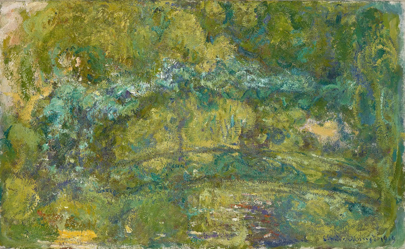 Bron över näckrosdammen - Claude Monet