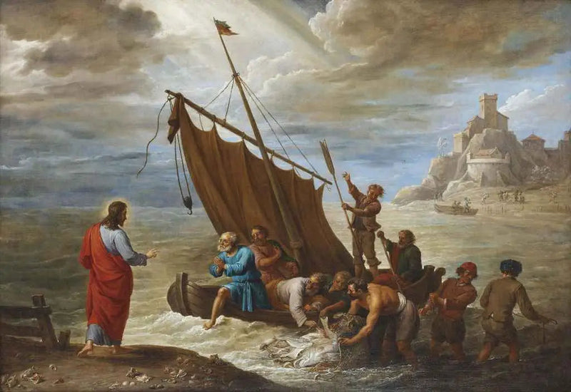 Den mirakulösa fisket - David Teniers den yngre