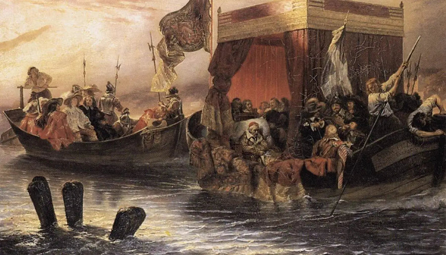 Kardinal Richelieus pråm på Rhône - Paul Delaroche