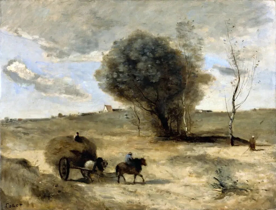 Den lilla vagnen i dynerna - Jean-Baptiste Camille Corot