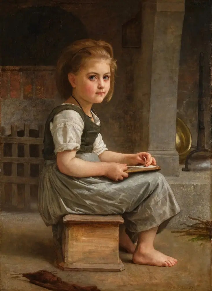 Den lilla skolflickan - Bouguereau