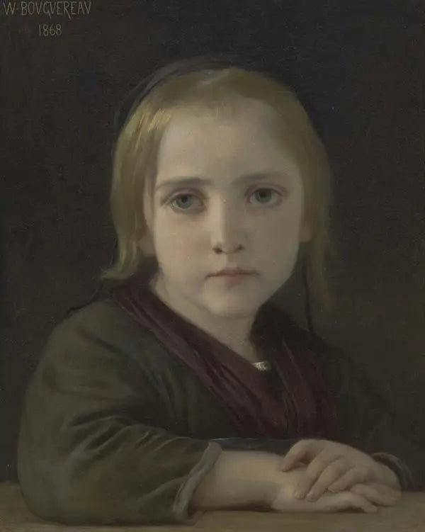 Den lilla flickan med blå ögon - Bouguereau
