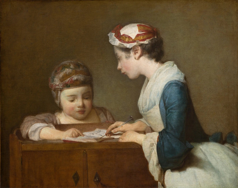 Den lilla skolfröken - Jean Simeón Chardin