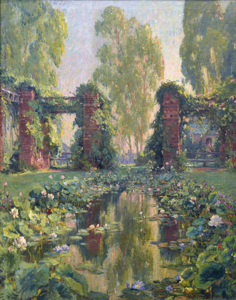 Poolen med lotusblommor, El Encanto, Santa Barbara - Colin Campbell Cooper