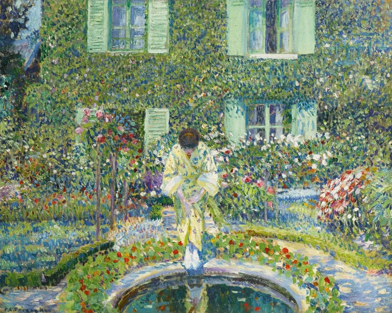 Trädgårdspoolen - Frederick Carl Frieseke
