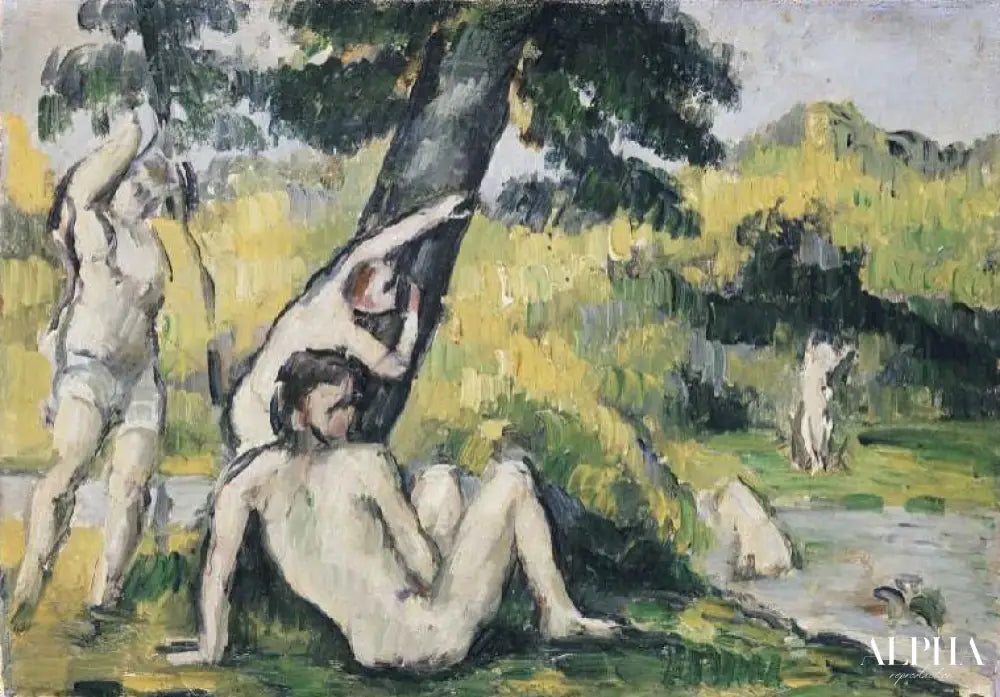 La place de bain - Paul Cézanne - Reproductions de tableaux et peintures haut de gamme