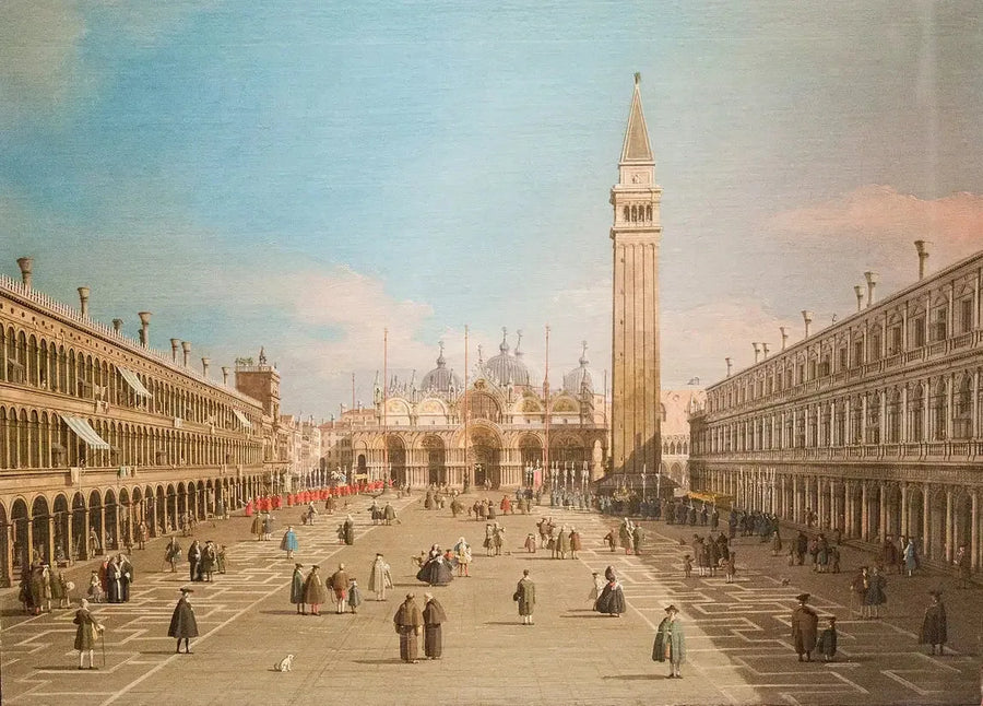 St. Marks plats och basilikan, Venedig - Canaletto