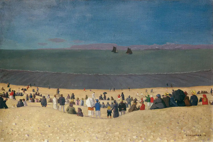 Stranden vid Honfleur - Félix Vallotton