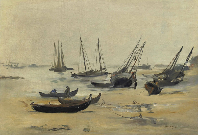 Lågvatten stranden - Édouard Manet