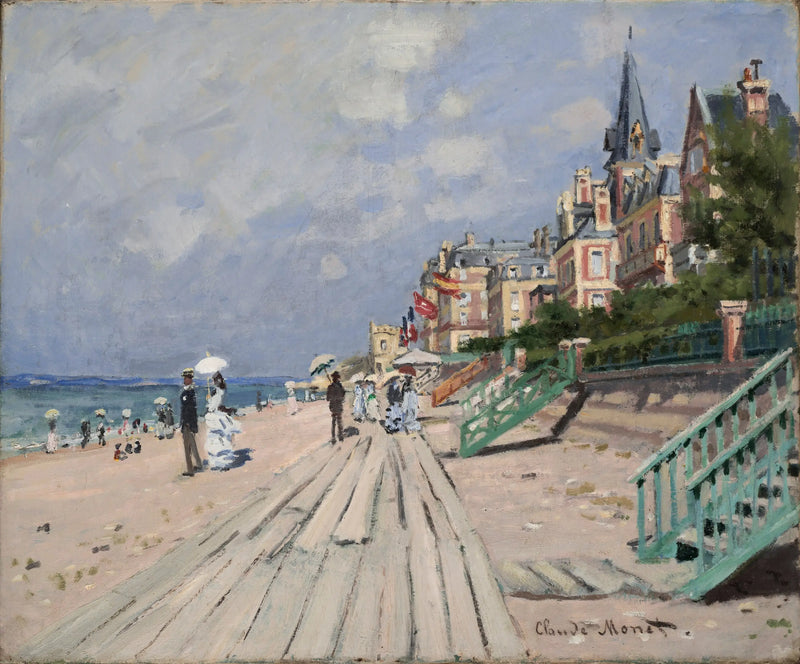 Stranden i Trouville - Claude Monet