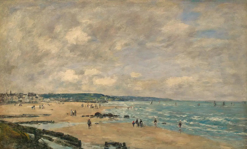 Stranden i Trouville - Eugène Boudin