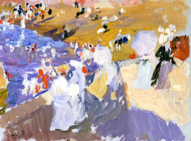 Stranden, Biarritz (Damerna Promenad) - Joaquín Sorolla
