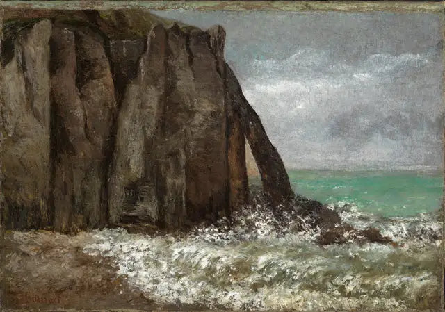 Stranden i Étretat - Gustave Courbet