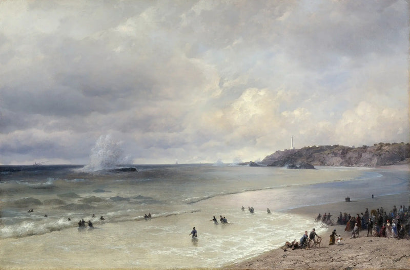 Biarritz-stranden - Ivan Aïvazovski