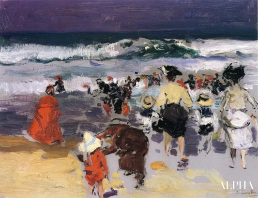 La plage de Biarritz - Sorolla - Reproductions de tableaux et peintures haut de gamme