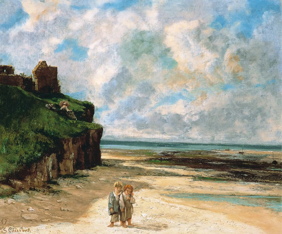 Strandpromenaden vid Saint-Aubin-sur-Mer - Gustave Courbet