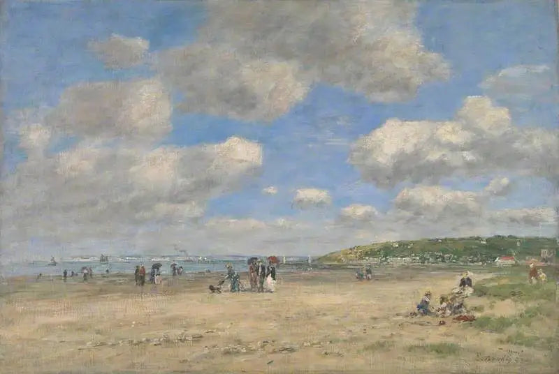 Stranden i Tourgéville-les-Sablons - Eugène Boudin
