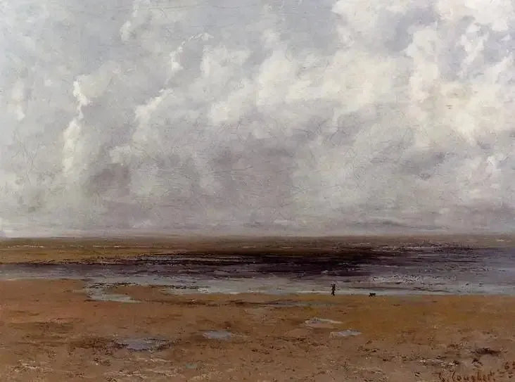 Trouvilles strand vid ebb - Gustave Courbet