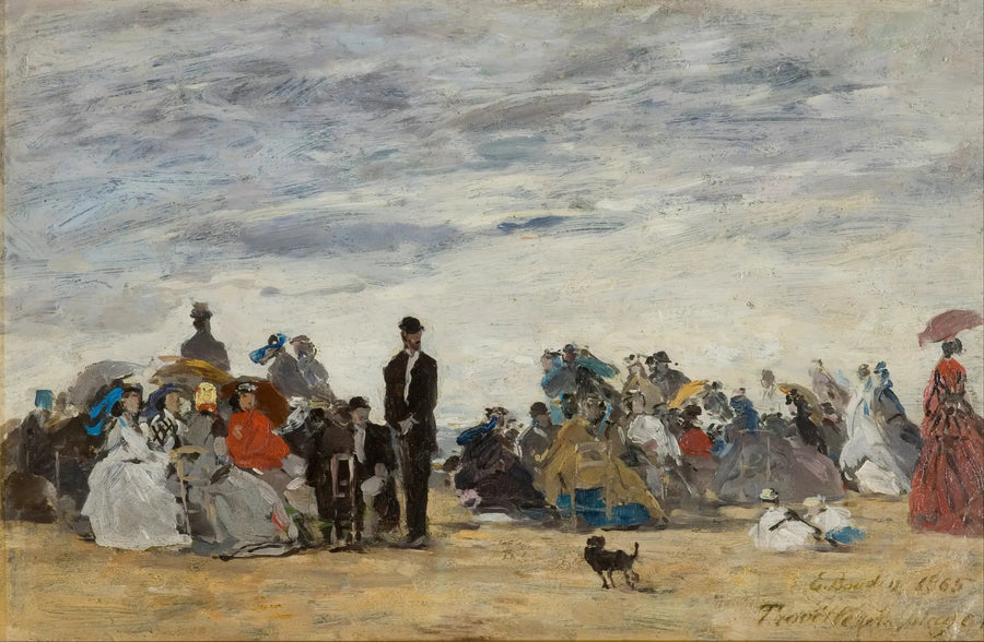 Trouvilles strand - Eugène Boudin
