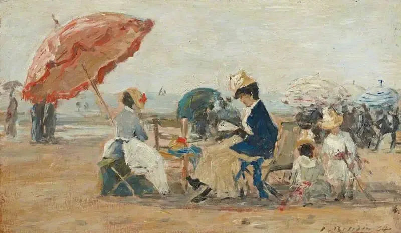 Trouvilles strand - Eugène Boudin