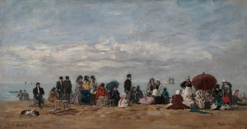 Trouvilles strand - Eugène Boudin