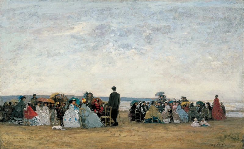 Stranden nära Trouville - Eugène Boudin