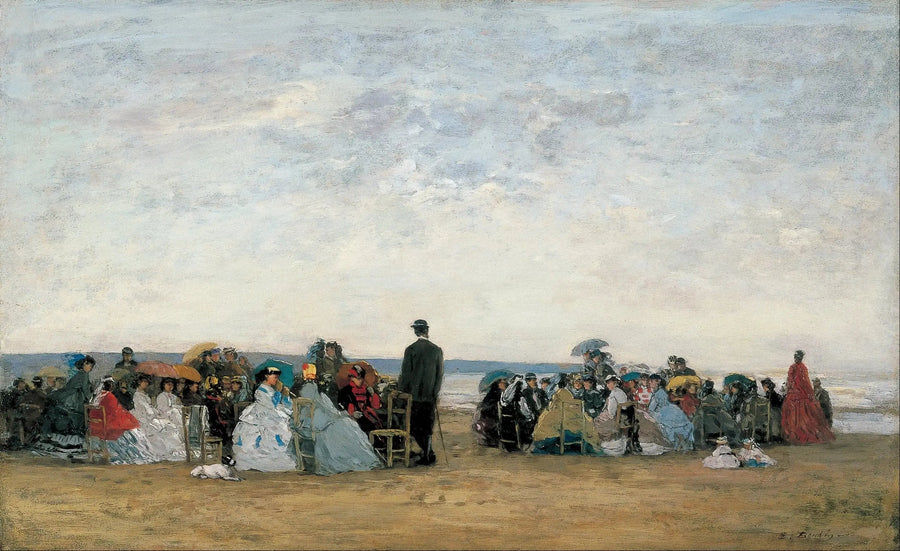 Stranden nära Trouville - Eugène Boudin