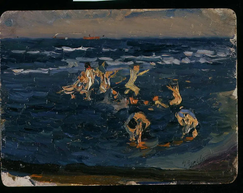 Stranden, Valencia (Pojkar i vågorna) - Joaquín Sorolla