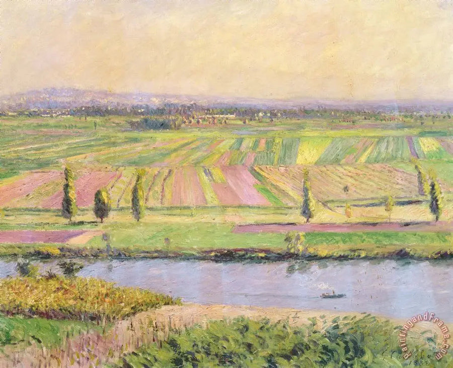 Slätten i Gennevilliers sedd från kullen i Argenteuil - Gustave Caillebotte
