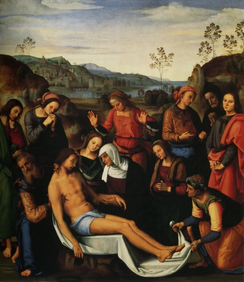 Klaga på den döde Kristus - Pietro Perugino