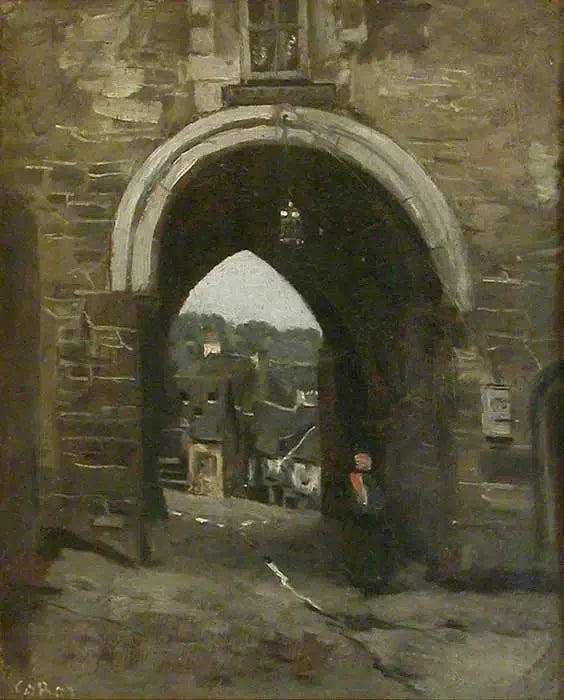 Dörren till Jerzual i Dinan - Jean-Baptiste Camille Corot